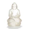 Buddha siddende i lotusstiling. Figur af bjergkrystal. Ca. 1900. H. 14.