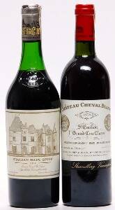 1 bt. Château Cheval Blanc, 1. Grand Cru Classé A 1979 AB ts.  etc. Total 2 bts.