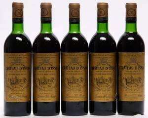 5 bts. Chateau DIssan, Margaux. 3. Cru Classé 1970 AB ts.