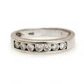 Diamantring af 18 kt. hvidguld prydet med talrige brillantslebne diamanter på i alt ca. 0.52 ct. Farve Wesselton H. Klarhed SI. Str. 54. Certifikat medfølger.