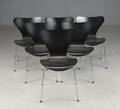Arne Jacobsen. Sæt på seks syverstole, model 3107 6