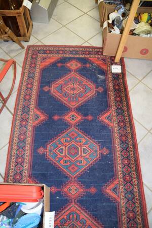 Gallerimatta, handknuten 350x85 cm