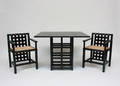 Charles Rennie Mackintosh 1868-1928. Square Gate Leg Table og to Candida armstole 3