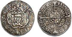Henry VII, 1485 - 1509, Groat ND 1504 - 1505, type IV b, London Tower mint, mintmark, cross crosslet, S 2201, North 1706b
