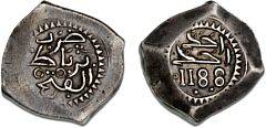 Muhammed III, 1757 - 1790 1171 -1204 AH, Mitqal 1188 AH, Rabat-al-Fath, KM 41
