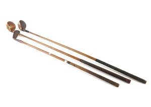 Äldre gulfklubbor 3st