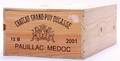 12 bts. Château Grand Puy Ducasse, Pauillac. 5. Cru Classé 2001 A hfin. Owc.
