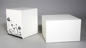 To udstillingspodier 2