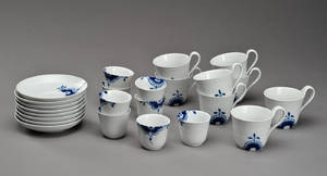 Kgl. Porcelæn. Mega musselmalet, kaffeservice 24