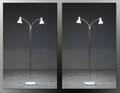 Standerlamper  gulvlamper, model Double Mind, hvid  messing 2