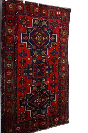 Persisk Zenjan. Håndknyttet 214 x 140 cm.