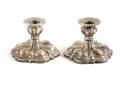 Ljusstakar ett par, silver, rokokostil, 1900-tal