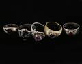 Ringar 5st, sterlingsilver