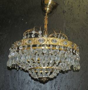 Kristalltaklampa Diameter 36cm
