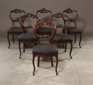 Sæt nyrokoko spisestole 6 Denne vare er sat til omsalg under nyt varenummer 4215196