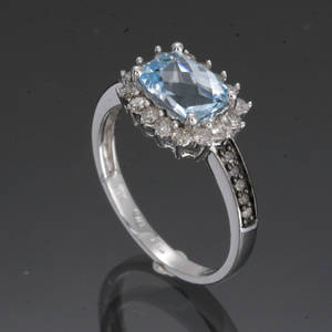 Diamant og topasring