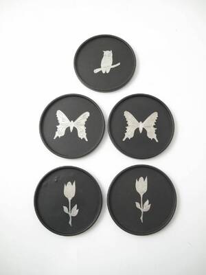 Glasunderlägg, 5 st