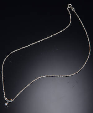Halskæde med vedhæng med brillant, ialt 0.03 ct. 2
