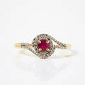 Ring 18 k guld diamanter