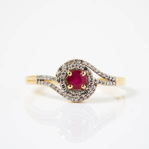Ring 18 k guld diamanter