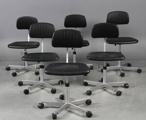 Jørgen Rasmussen for Fritz Hansen. Seks kontorstole. 6