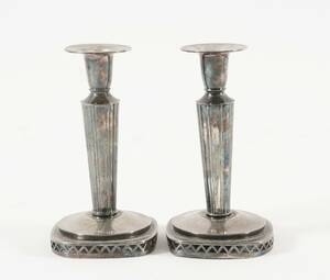 Ljusstakar ett par, silver, Tesi, Göteborg, 1959