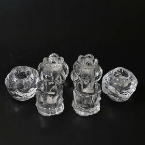 LJUSLYKTOR. Tre par, Orrefors, Kosta Boda.