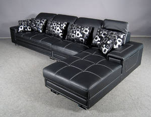 Italiensk design. Sofa med chaiselongdel