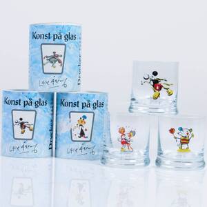 LASSE ÅBERG, glas, 3 st