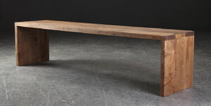 PremiumOak. Dansk produceret bænk af massivt Dark Brown behandlet og olieret egetræ, L. 180 cm