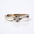 Ring 18 k vitguld diamant 0,07 ct