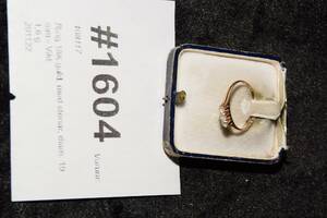 Ring 18K guld, med stenar, diam 19 mm