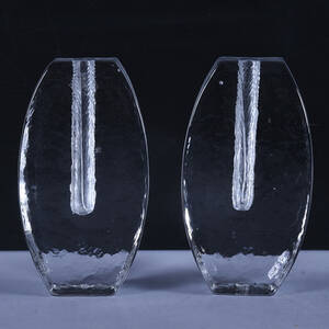 LJUSSTAKAR, 1 par,  glas, 1900-tal.