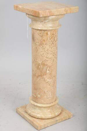 PIEDESTAL, 1900-TAL, GUSTAVIANSKSTIL, MARMOR, HÖ 72, 27X27 CM
