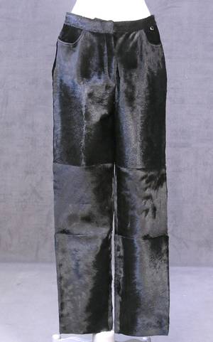 Escada Sport, Lederhose, Kalbfell braun, Gr. 40