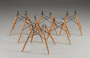 Sæt på seks DAW stel til Eames stole 6