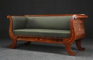 Senempire sofa af mahogni, 1800-tallet