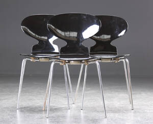 Arne Jacobsen. Tre Myren stole, model 3101 3 