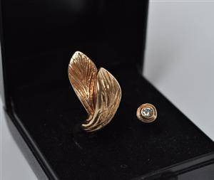 Ole Lynggaard. Ring af 14 kt guld med brillant
