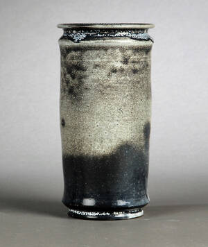 Svend Hammershøi tilskrevet for Kähler, vase af keramik af gråblå glaseret stentøj