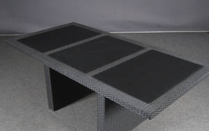 Havebord i sort polyrattan Denne auktion er annulleret2005966