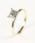Ring, 14 kt guld, brillant