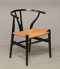 Hans J. Wegner. Armstol, model CH-24, Y-stolen, sortlakeret