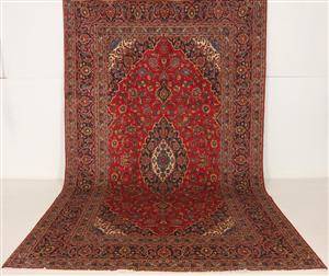 Persisk handknuten matta, Kashan 390 x 228 cm