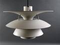 Poul Henningsen. Charlottenborg pendel, Ø 45 cm. Hvidlakeret