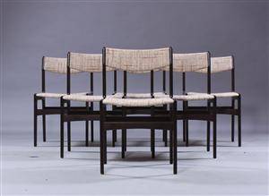 Dansk møbelproducent. Spisestole, teaktræ 6