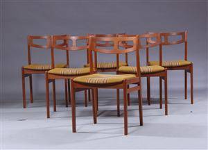 Dansk møbelproducent. Spisestole, teaktræ 6