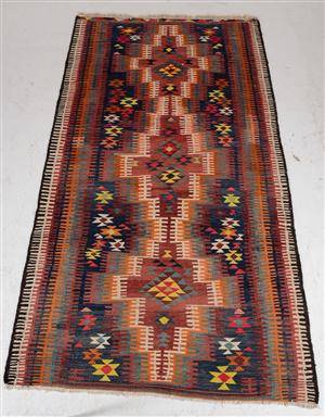 Nordvest Persisk Kelim, 348 x 187 cm.