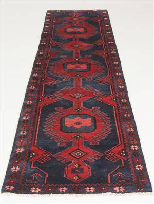 Handknuten persisk gallerimatta, Hamedan 297 x 83 cm