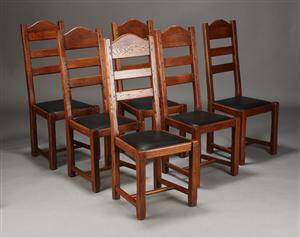 Spisestole, bejdset egetræ 6